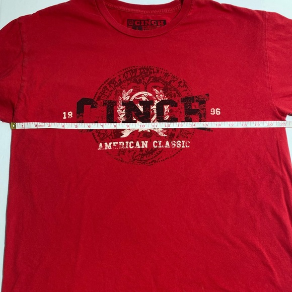 CINCH American Classic Red Graphic Tee Western Vintage Size Large - Picture 6 of 7